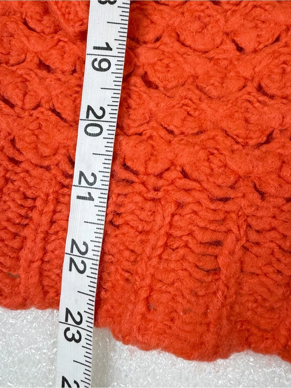Women’s XS Free People Oversized Long Sleeve Orange Chunky Retro Sweater